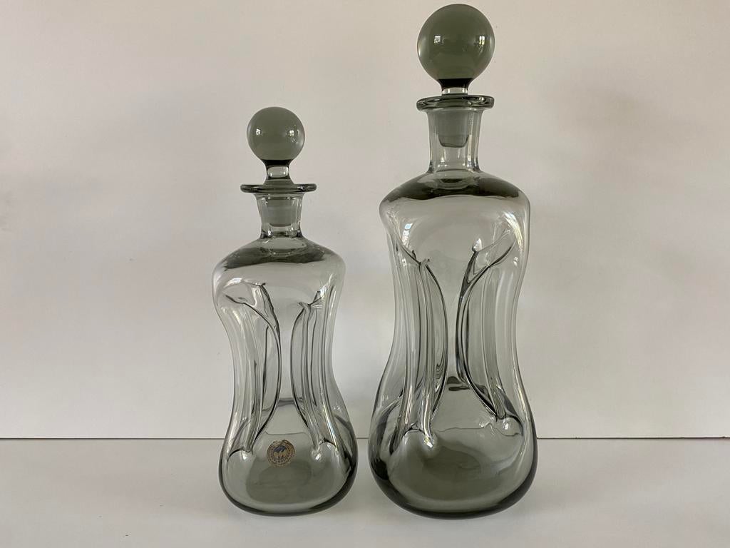 Holmegaard kluk kluk karaf . Knijpfles . Jacob Bang., Ophalen of Verzenden