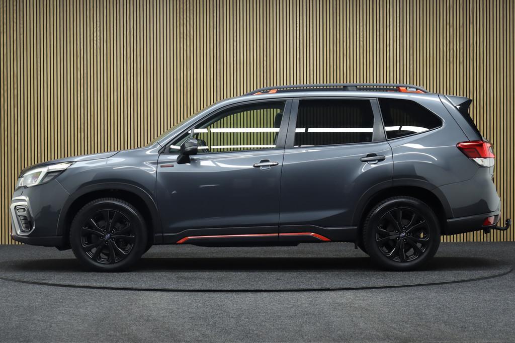 Subaru Forester 2.0i e-BOXER Sport AWD | Elek. Glazen Panora, Auto's, Subaru, 12 maanden, Zwart, 4 cilinders, Leder en Stof