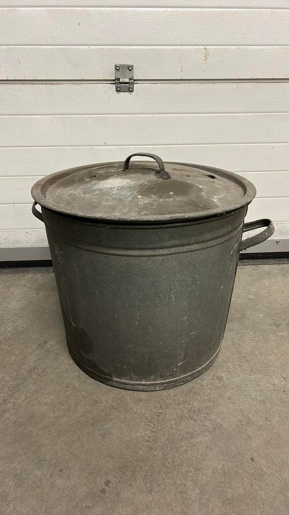 Mooie grote zinken teil 50 liter., Ophalen of Verzenden, Zo goed als nieuw, Metaal, 30 tot 60 cm