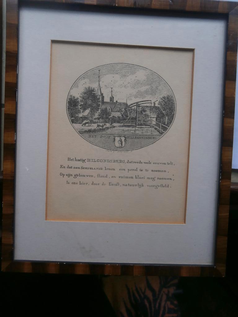 Druk Gravure v/h Dorpje Meliszand, Antiek en Kunst, Ophalen of Verzenden