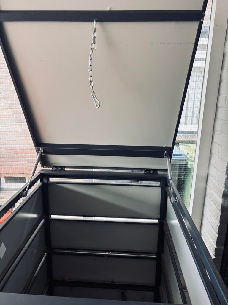 Ombouw kliko, Tuin en Terras, Ophalen of Verzenden, Zo goed als nieuw, Metaal, Containerberging