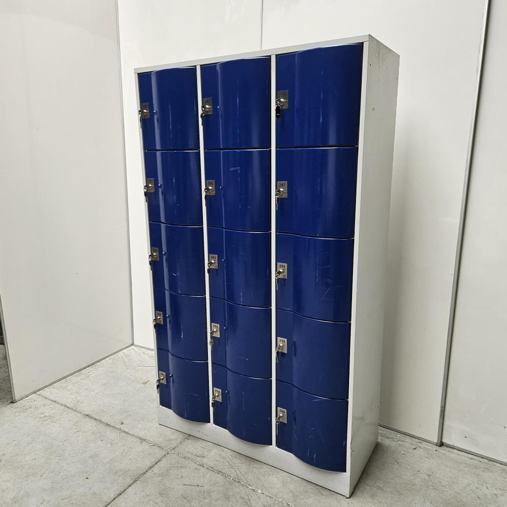 15-deurs CP lockerkast HUFTERPROOF - 195x116x48 cm, Niet ingevuld, Gebruikt, Niet ingevuld, Niet ingevuld