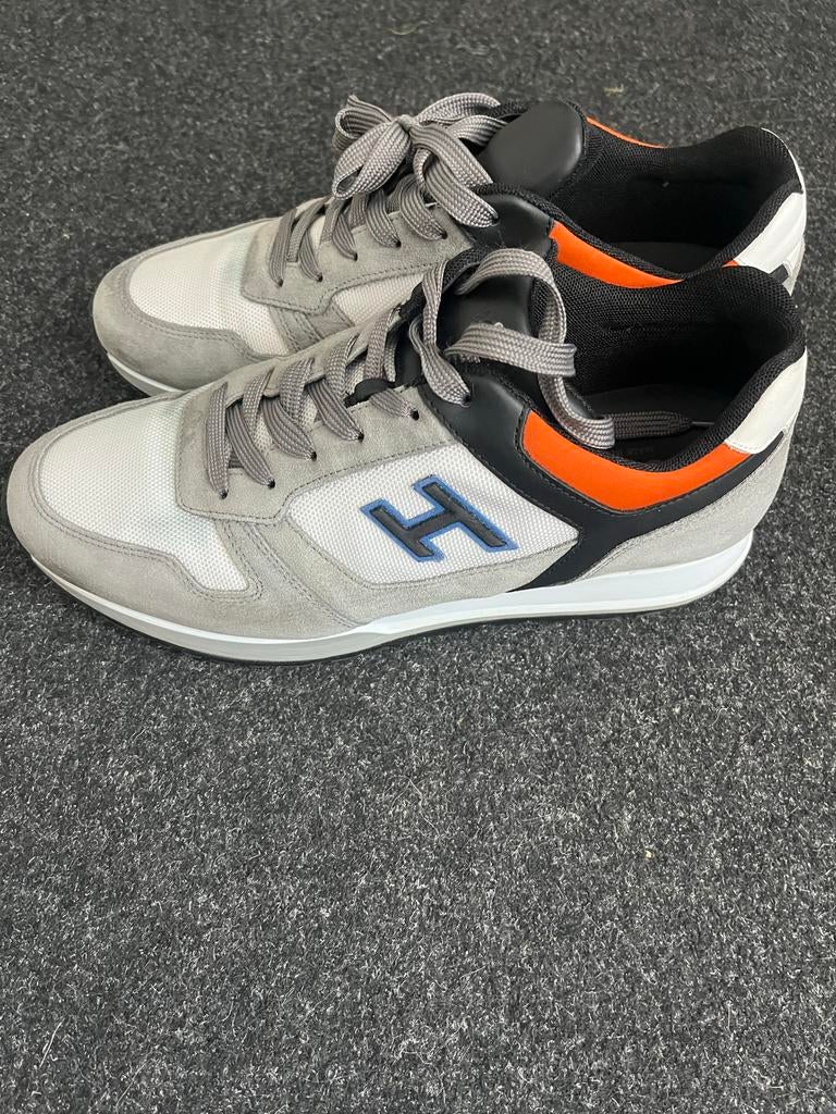 Hogan Sneakers - Grijs met Oranje Details, Ophalen of Verzenden, Zo goed als nieuw, Wit, Sneakers of Gympen