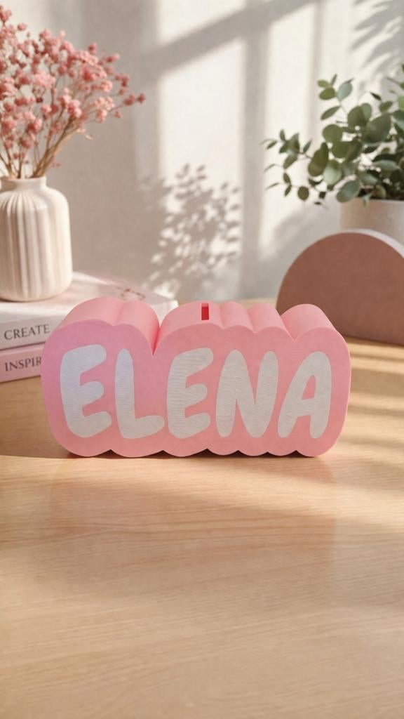 3D-geprinte spaarpot met naam, Verzamelen, Spaarpotten, Ophalen of Verzenden