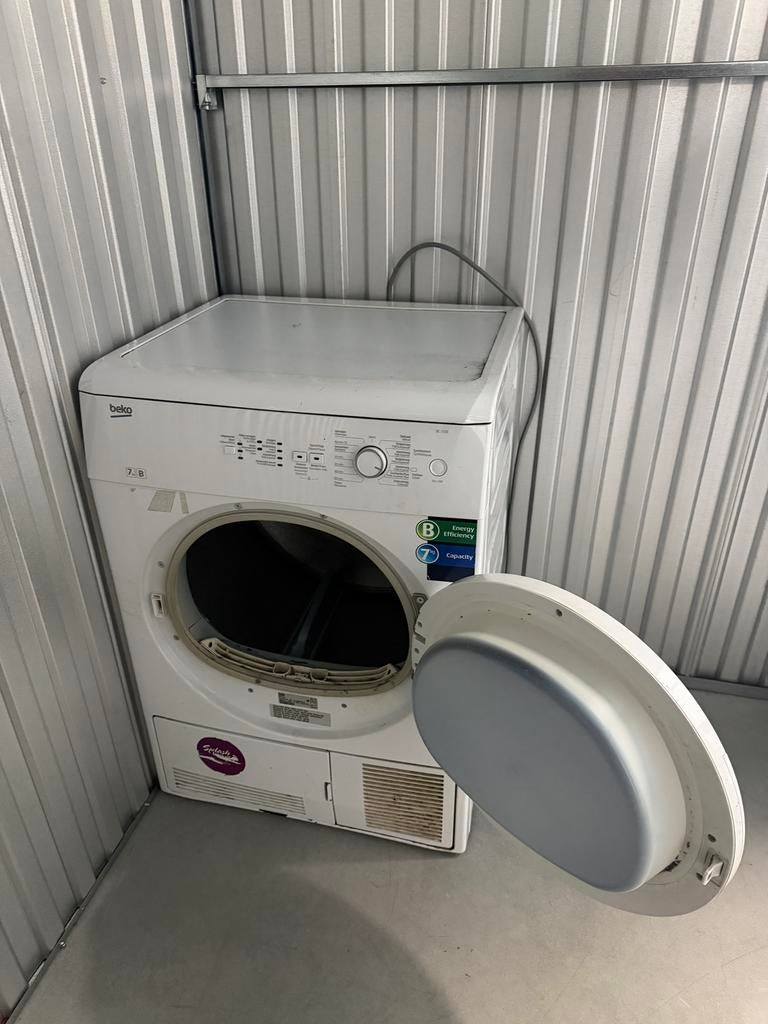 Beko Condensdroger 7kg - Moet schoongemaakt worden, Witgoed en Apparatuur, Wasdrogers, Gebruikt, Condens, Voorlader, 6 tot 8 kg