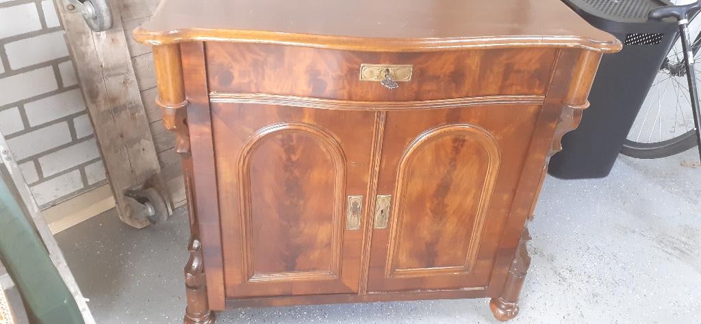 Biedermeier Kastje 2 Oude Nacht Kastjes en Buikkastje, Antiek en Kunst, Ophalen