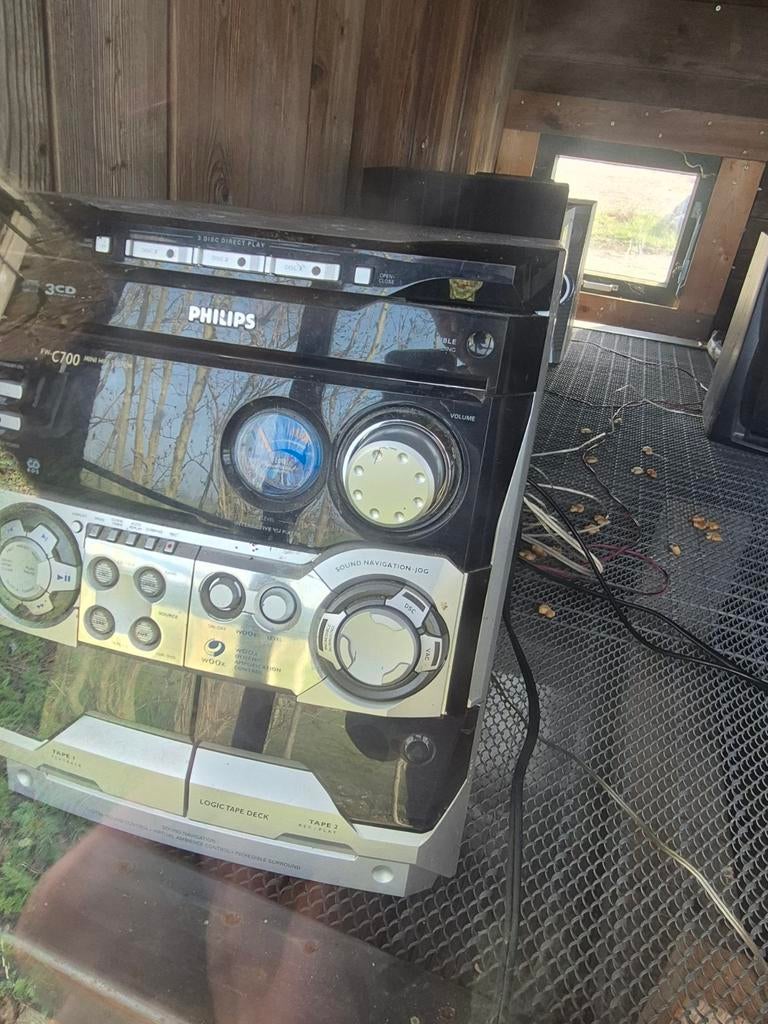 Philips radio met boxen en versterker, Philips, Gebruikt, Losse componenten, Ophalen of Verzenden