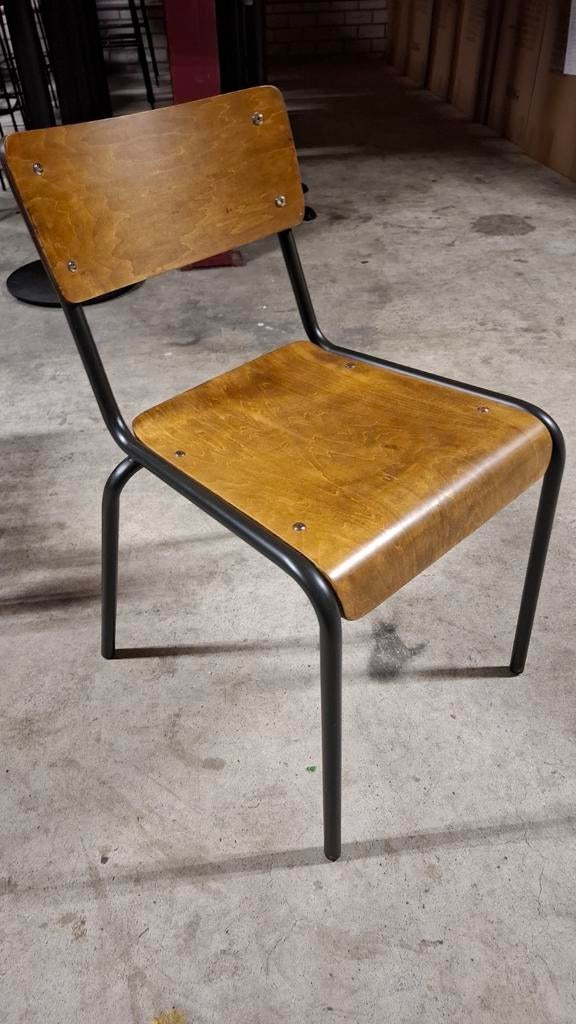 30 horeca vintage industriëel SATELLIET study student stoel, Ophalen of Verzenden, Metaal, Vijf, Zes of meer stoelen