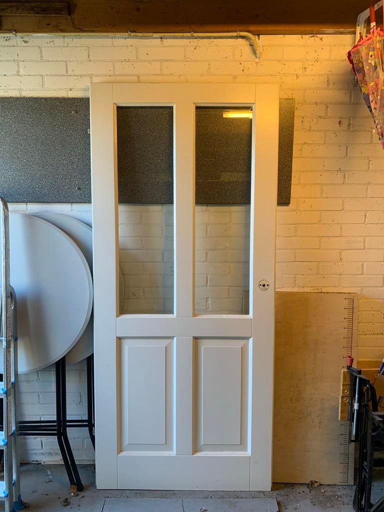 Cando binnendeur opdek met Facetglas, Doe-het-zelf en Verbouw, Ophalen, Gebruikt, 80 tot 100 cm, Binnendeur