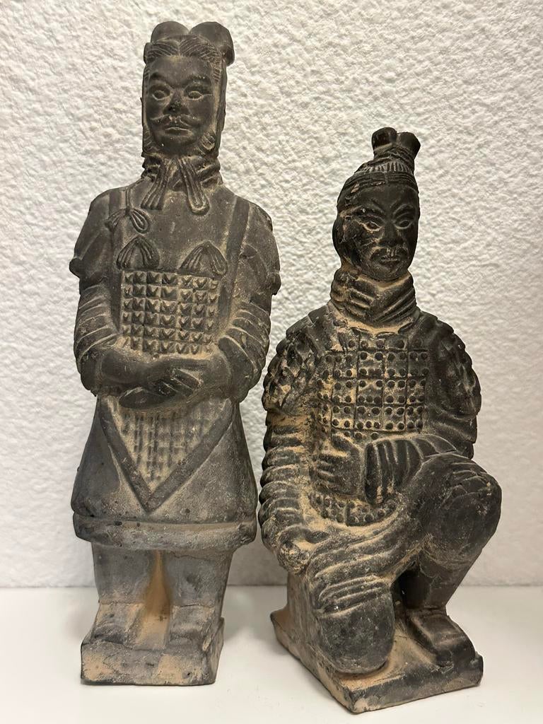 Terracotta Leger Beelden - Set van 2, Ophalen of Verzenden, Gebruikt, Overige typen