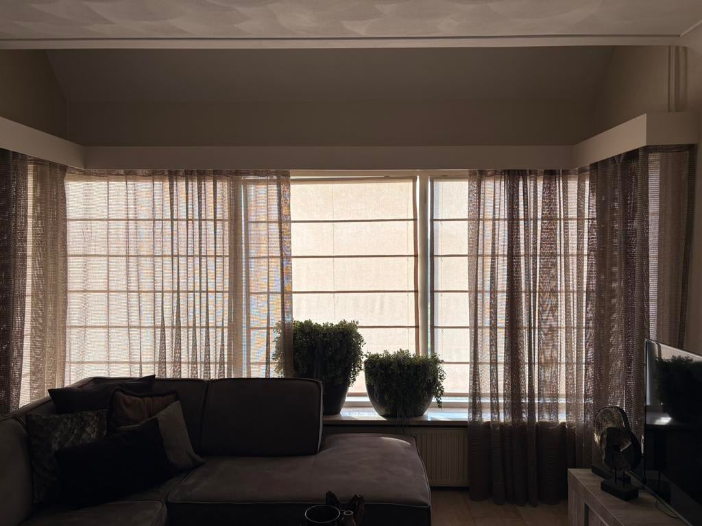 Prachtige wave gordijnen, Huis en Inrichting, Stoffering | Gordijnen en Lamellen, Ophalen of Verzenden, Zo goed als nieuw, Bruin