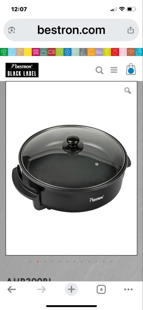 Bestron Black Label Hapjespan - Party en snackpan!, Ophalen, Nieuw