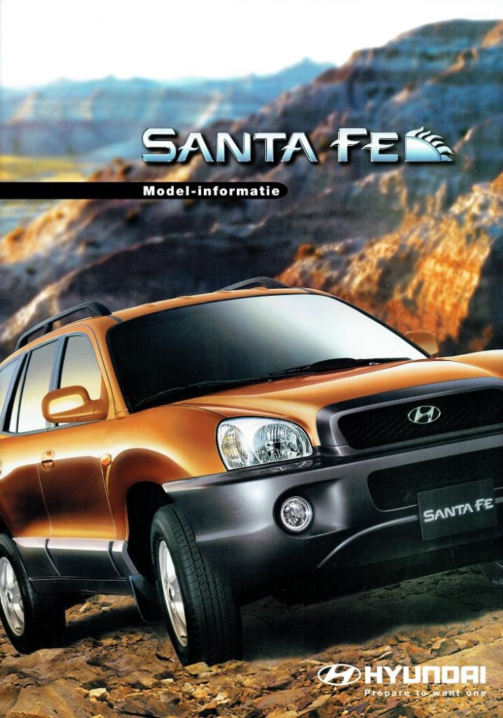 Folder Hyundai Santa Fe (2001), Verzenden, Zo goed als nieuw, Overige merken