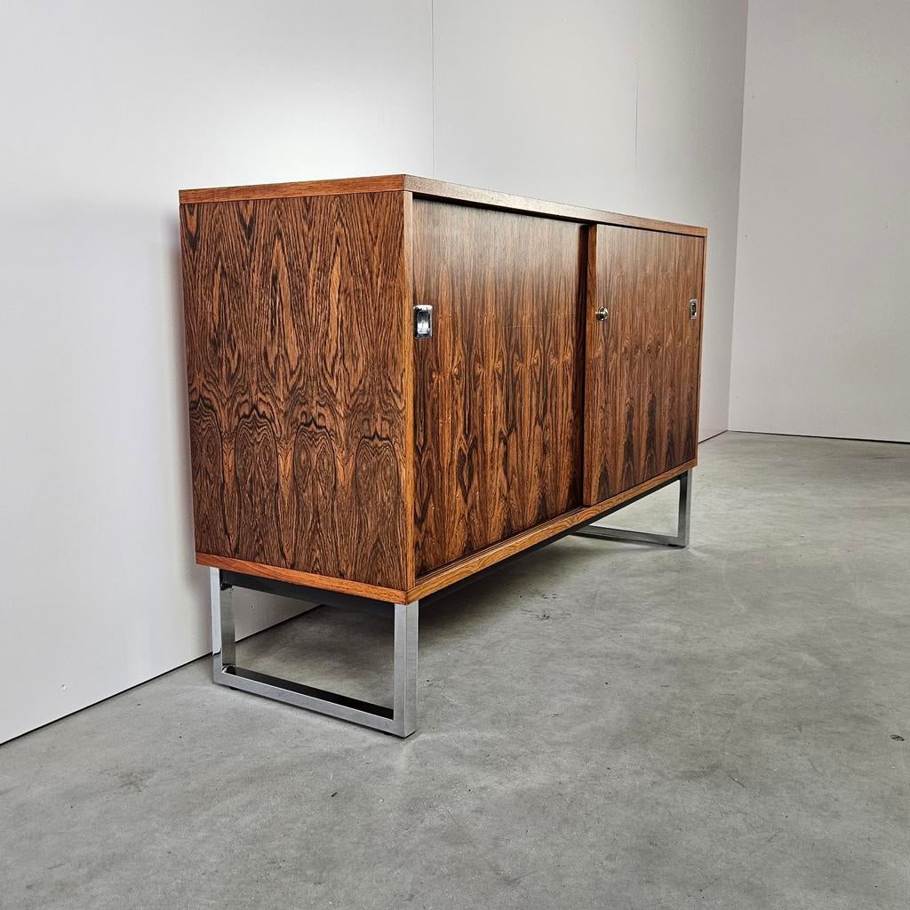 Vintage dressoir palissander schuifdeur, Verzamelen, Retro, Ophalen of Verzenden, Huis en Inrichting