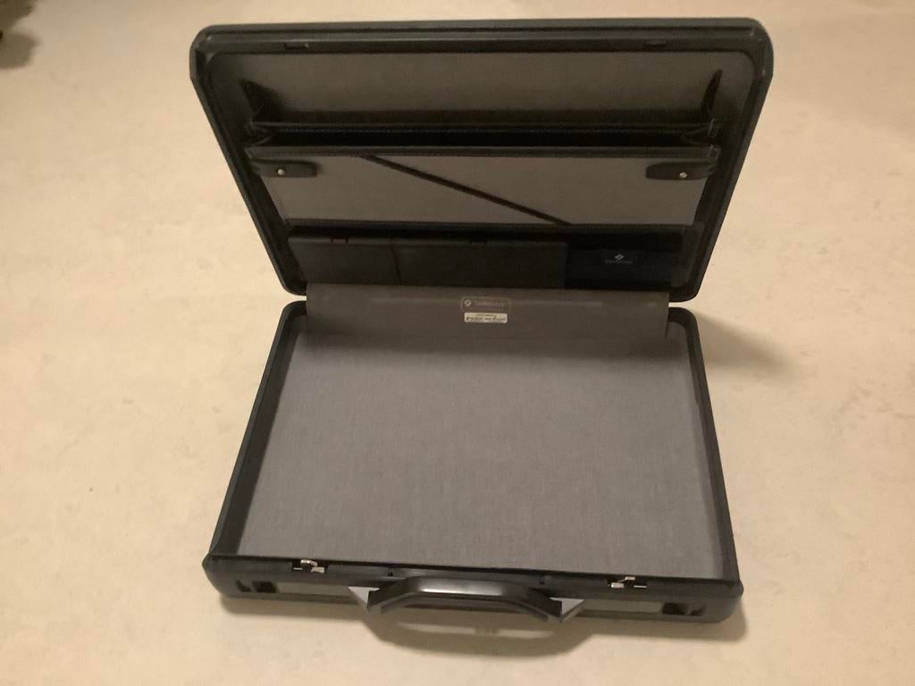 Zwarte Samsonite Aktetas - Hard Kunststof, Sieraden, Tassen en Uiterlijk, Koffers, Gebruikt, Hard kunststof, Slot, Minder dan 50 cm