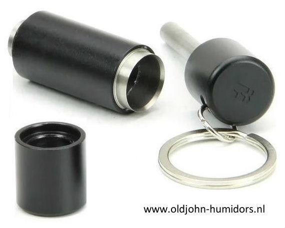 SIGARENBOOR ADORINI  DUBBEL MES SOLINGEN STAAL ZWART   skn32, Verzamelen, Verzenden, Nieuw, Tabaksdoos of Verpakking