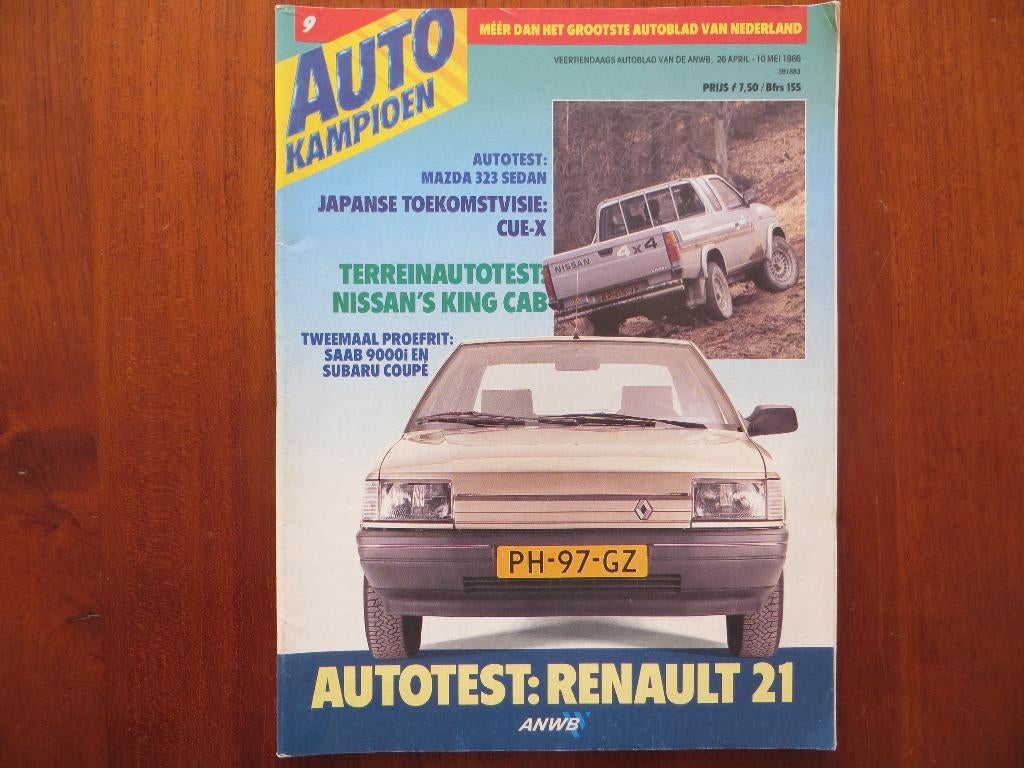 Autokampioen 9 1986 Subaru XT, Nissan King Cab, Cue-X, Saab, Ophalen of Verzenden, Nieuw, Nissan