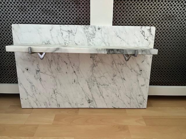 Marmeren achterwand en planchet badkamer, Ophalen, Gebruikt, Overige typen, 50 tot 100 cm