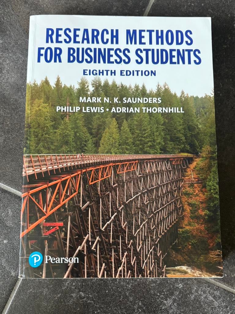 Research methods for business students 8e edition, Ophalen of Verzenden, Beta, Nieuw, HBO
