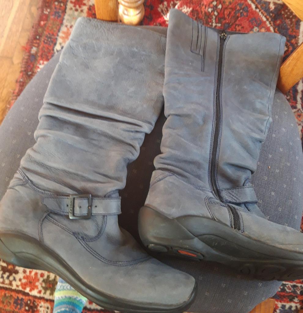 Suède Wolky laarzen maat 39, Kleding | Dames, Schoenen, Hoge laarzen, Wolky, Blauw, Ophalen of Verzenden