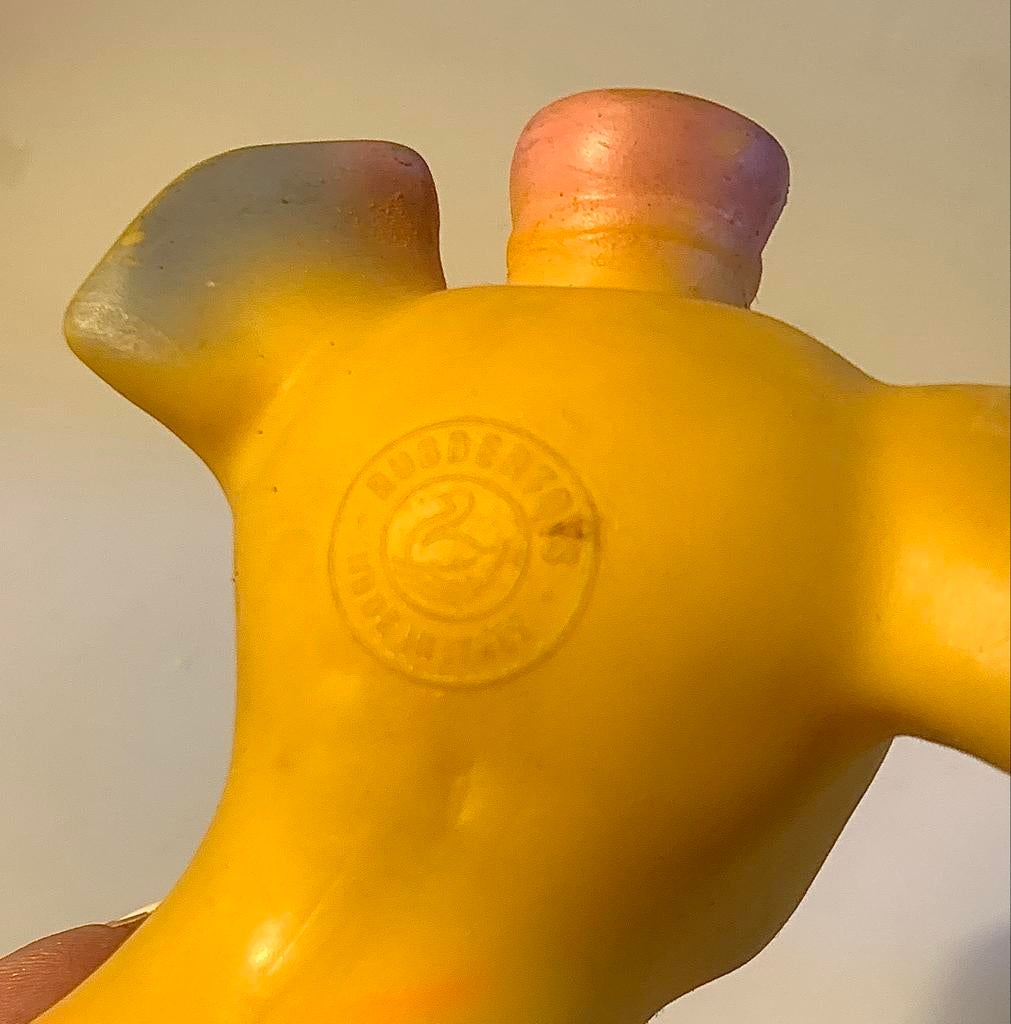 Vintage Rubbertoys olifant olifantje piepbeestje piepfiguur, Ophalen of Verzenden, Gebruikt