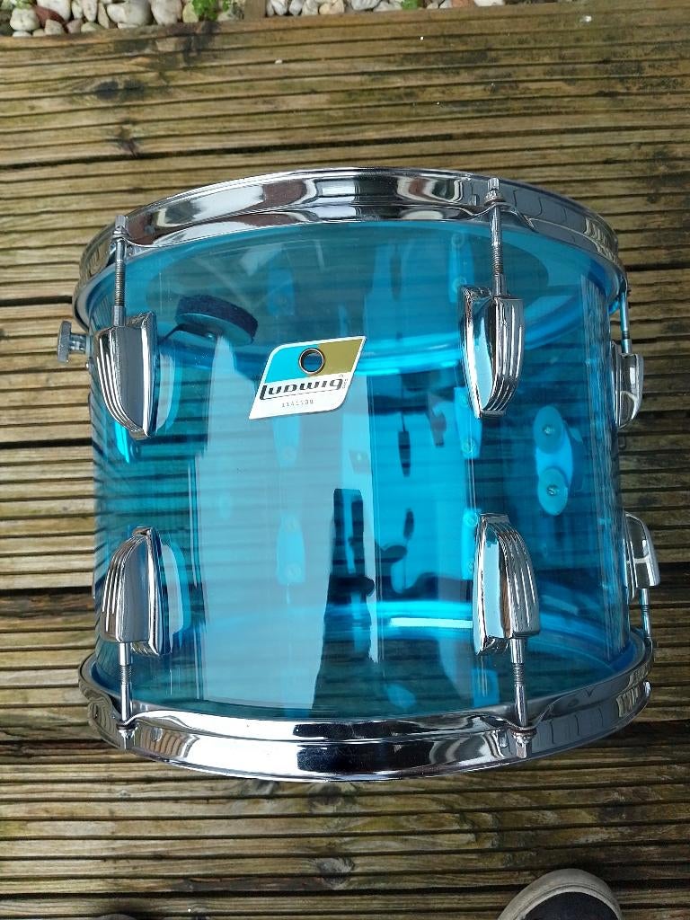Ludwig Vintage Blue Vistalite Tom 14"x10"  (1976), Ophalen, Gebruikt, Ludwig