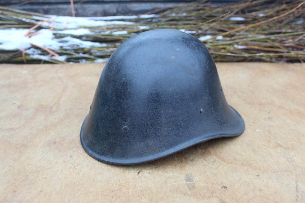 + Nederlandse Zwarte M34 Helm Voor 1940 Mooie Staat +, Ophalen of Verzenden, Nederland, Helm of Baret