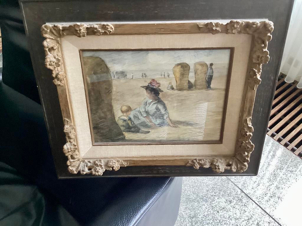 Aquarel Haagse school., Ophalen of Verzenden