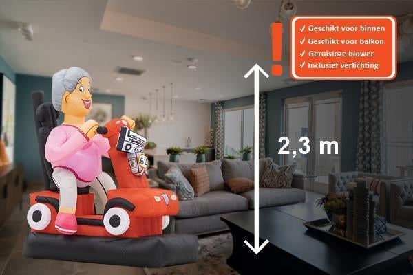 Sarah pop op scootmobiel voor binnen te huur, landelijke bez, Ophalen of Verzenden, Zo goed als nieuw, Abraham of Sarah