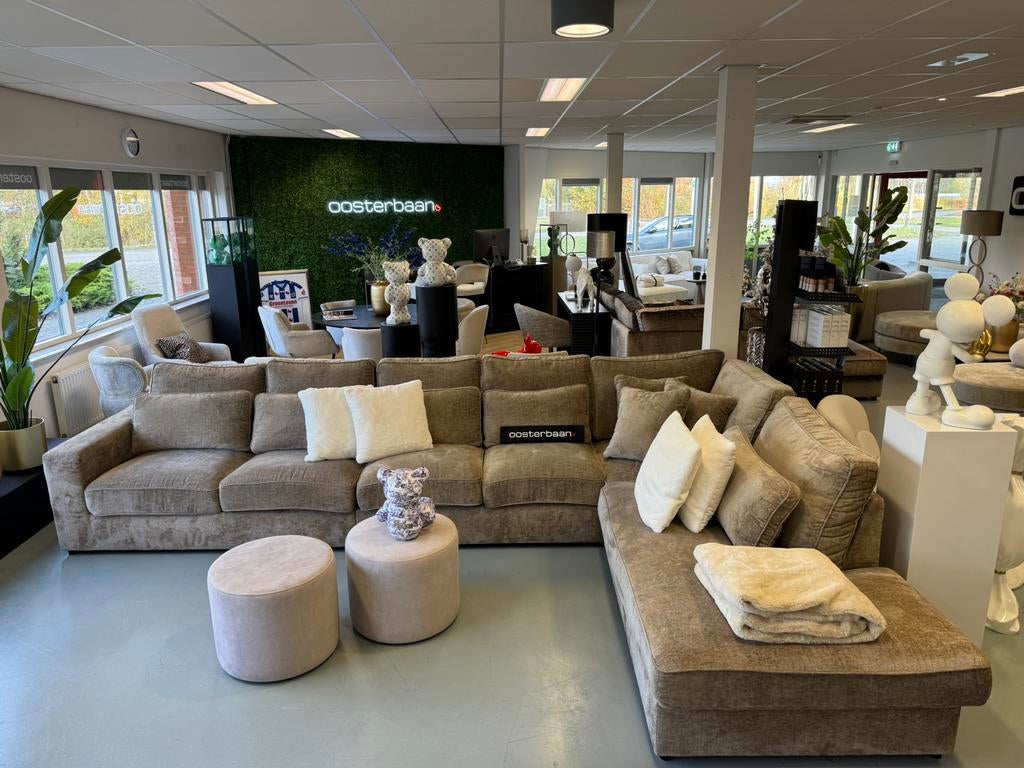 Luxe Velvet Teddy Hoekbank Pocket 400x250cm NIEUW, Info@oosterbaanwonen.nl, Venus 31 8448CE Heerenveen, Hoekbank, Oosterbaan Wonen