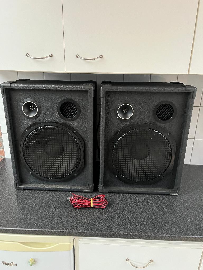 Set breedband ? disco , carnaval , PA , luidsprekers / boxen, Gebruikt, 60 tot 120 watt, Front, Rear of Stereo speakers, Ophalen