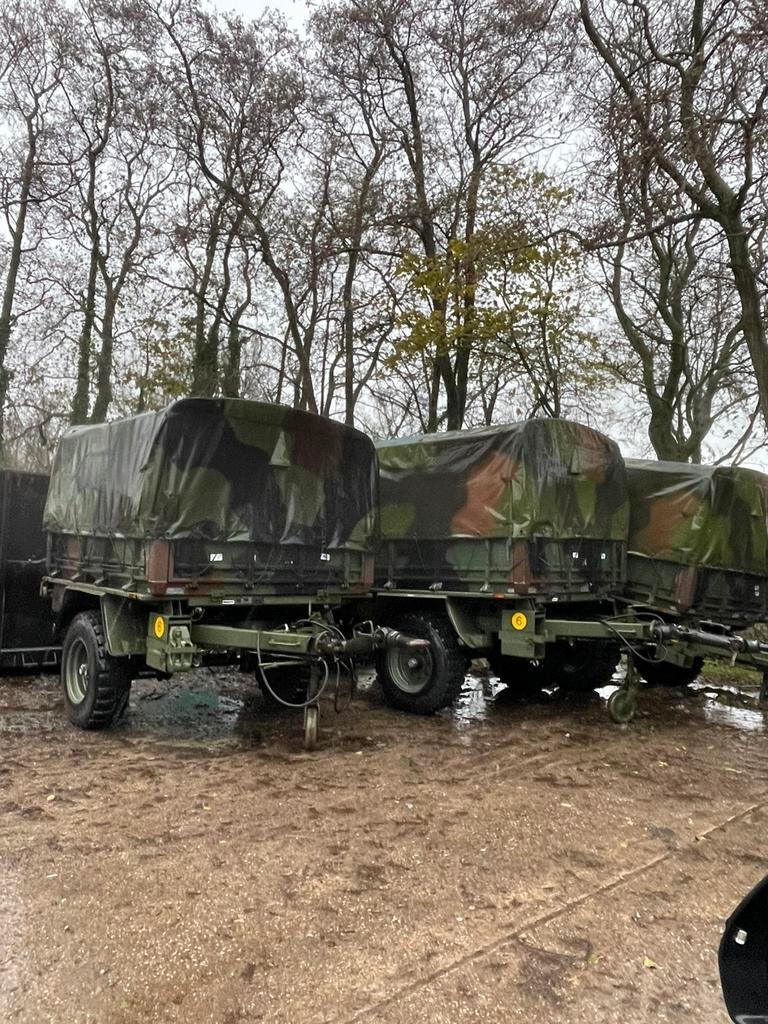 Leger aanhanger daf unimog 1 Asser met huif, Ophalen of Verzenden, Overige typen