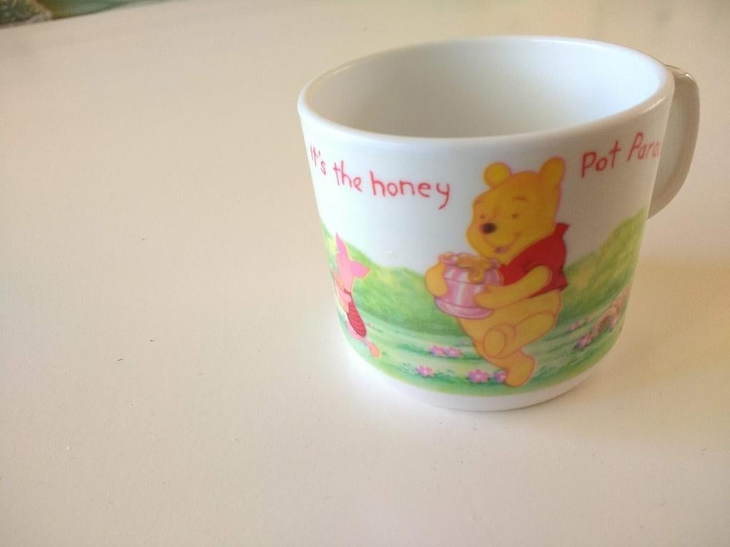 Plastic beker, mok Winnie the Pooh zo goed als nieuw, Ophalen of Verzenden, Winnie de Poeh of vrienden, Zo goed als nieuw, Servies