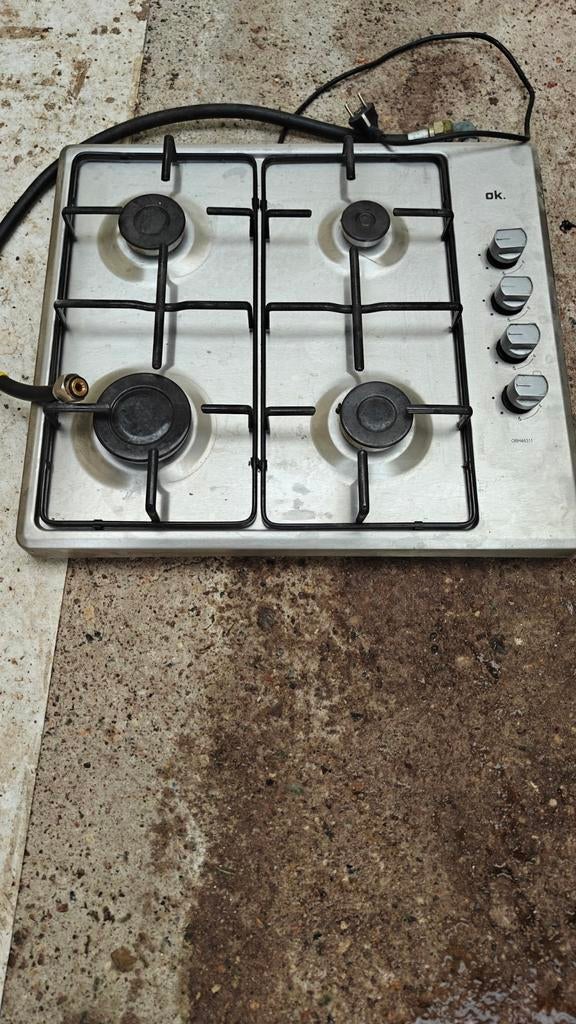 OK Gasfornuis 4-pits - Werkt Prima!, Ophalen, Gebruikt, Minder dan 85 cm, 4 kookzones