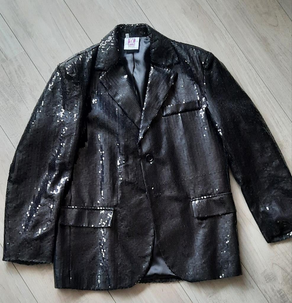 Glitter Pailletten Jasje - Après-ski, Carnaval, Foute Party, Kleding | Heren, Ophalen of Verzenden, Zo goed als nieuw, Maat 48/50 (M)