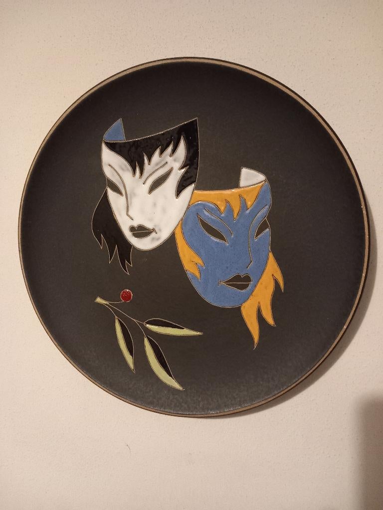 Ruscha wandbord venetiaanse maskers, Venetie, Venetia Venice, Ophalen of Verzenden