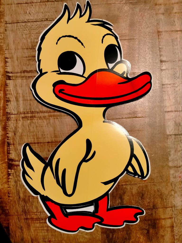 Eend eenden vintage auto grote logo sticker RARE, Ophalen of Verzenden, Zo goed als nieuw, Overige typen