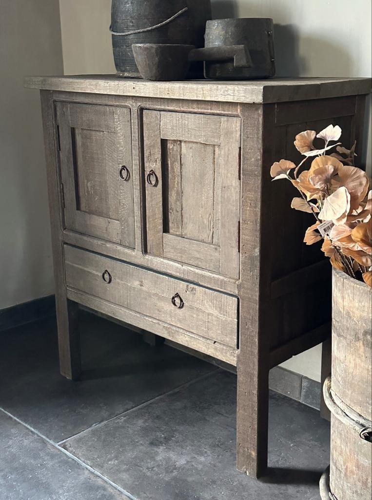 Driftwood Wandkastje met Lade, Ophalen of Verzenden