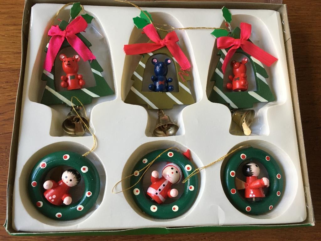 Kerstboomhangers van Hout o.a. "Beertjes" Nieuw in Doos, Diversen, Kerst, Ophalen of Verzenden, Nieuw