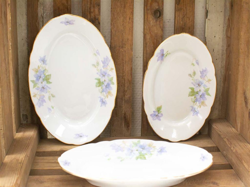 3 delig Suisse langenthal porseleinen ovale schaaltjes 35315, Gebruikt, Ophalen of Verzenden, Bord(en), Wedgwood