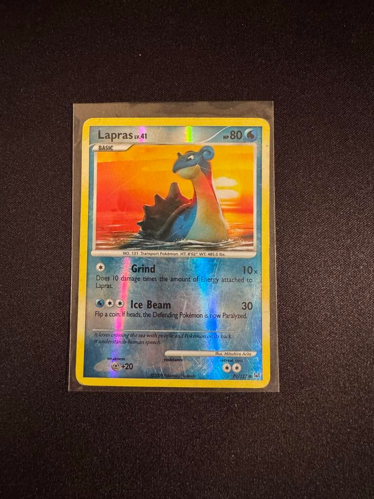 Lapras 79/127 Reverse Holo - Zeldzame Pokémon kaart!, Ophalen of Verzenden, Zo goed als nieuw, Losse kaart, Foil