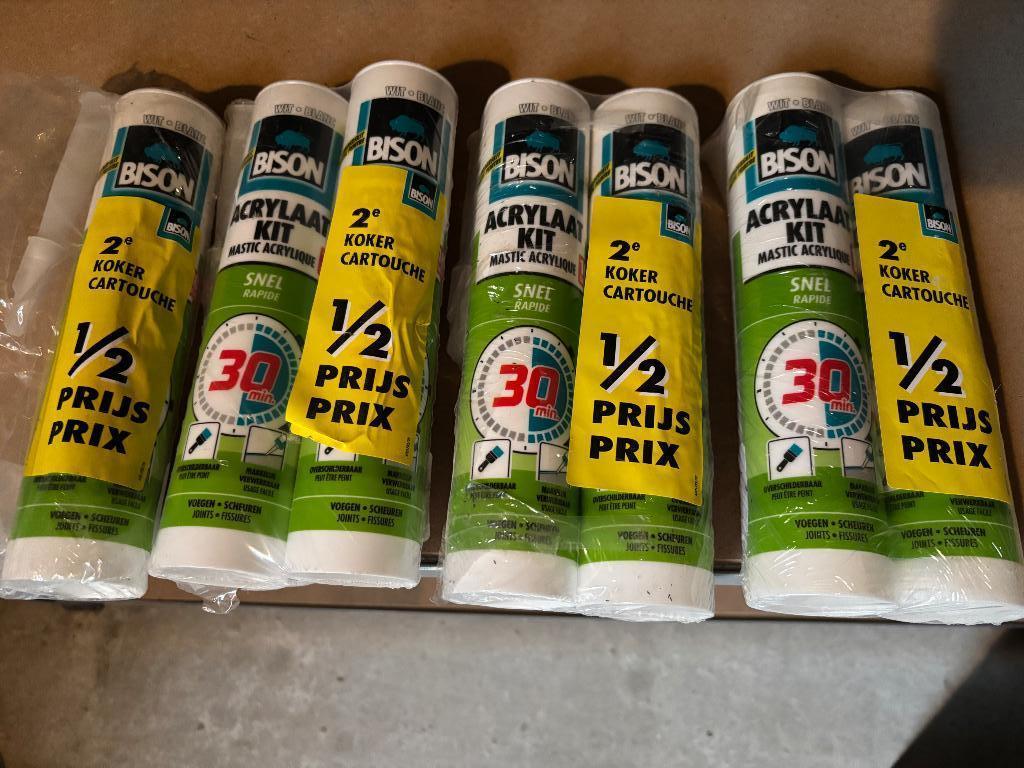 Bison acrylaatkit wit, Nieuw, 15 m² of meer, Ophalen, Minder dan 4 cm