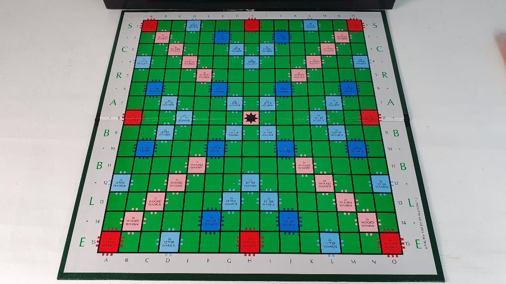 Scrabble Original, Jumbo 408. Groene doos, kunststof. 8C8, Tweedehands verkoop, Tweedehands verkoop, Gebruikt, Ophalen of Verzenden