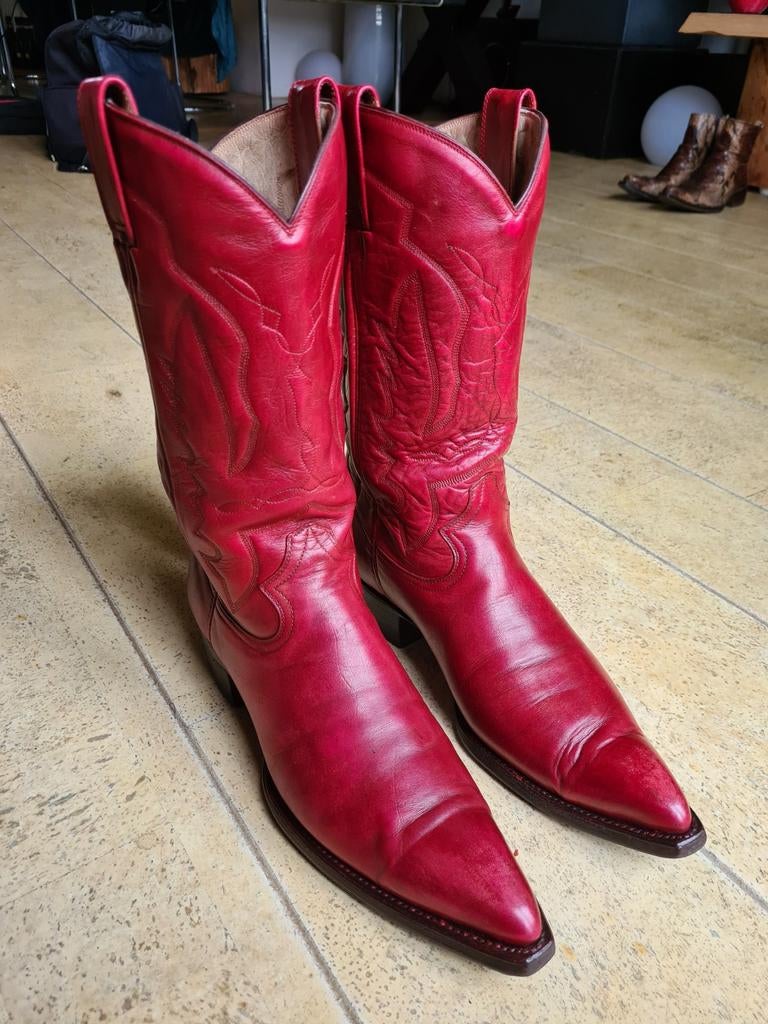 Montana cowboy boots mt 43. Western laarzen. Rood, Ophalen of Verzenden, Gedragen, Overige kleuren, Boots
