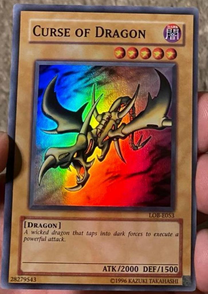 Yu-Gi-Oh! Curse of Dragon LOB-E Old Print !, Hobby en Vrije tijd, Verzamelkaartspellen | Yu-gi-Oh!, Verzenden, Zo goed als nieuw