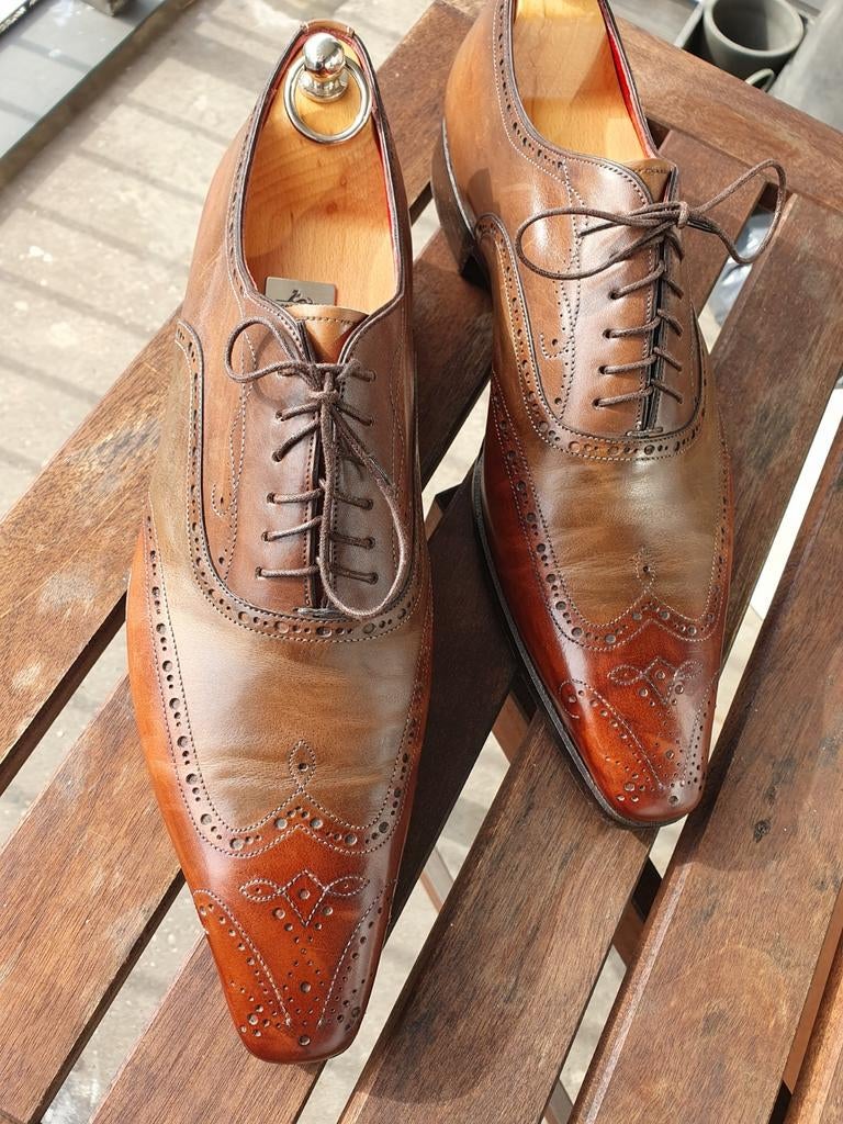 Santoni schoenen,, maat 11, Ophalen of Verzenden, Zo goed als nieuw, Bruin
