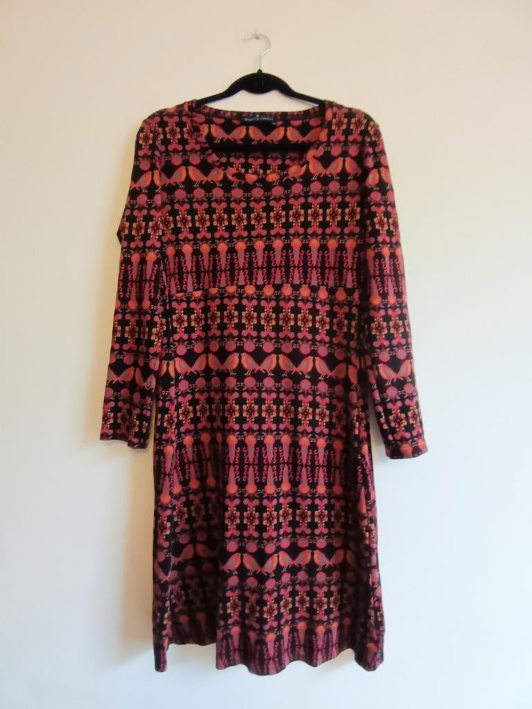 Bakery Ladies jurk met vogelprint - Maat M, Maat 38/40 (M), Zwart, Ophalen of Verzenden, Zo goed als nieuw