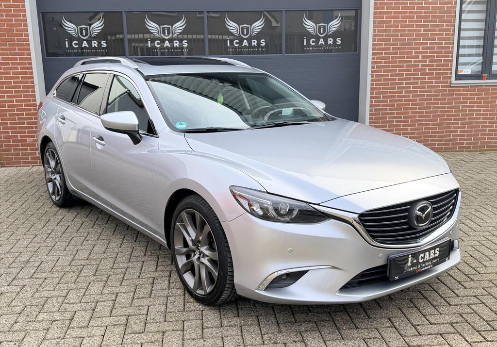 Mazda 6 Sportbreak 2.5 SkyActiv-G 192 GT-M 1e eig Dealer ond, Gebruikt, Met garantie (alle), 6 sportbreak, Leder