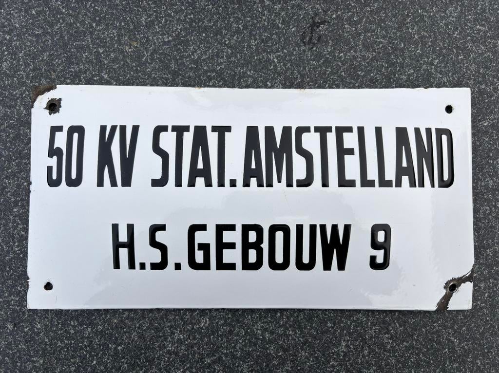 Oud emaille bord rijksluchtvaartdienst., Ophalen of Verzenden