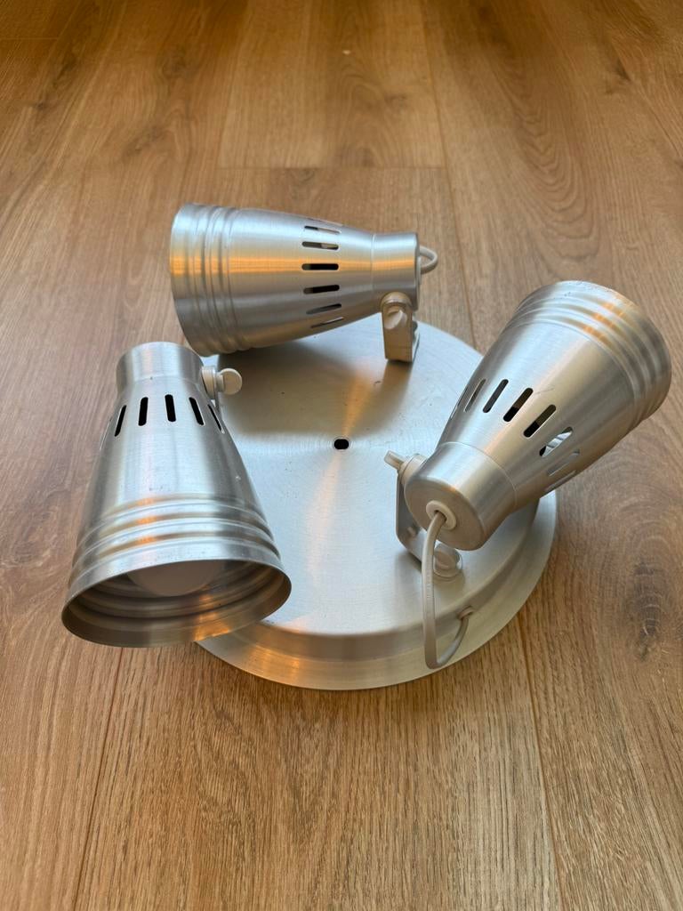 IKEA plafondlamp met 3 spots, Ophalen, Gebruikt, Metaal of Aluminium, Plafondspot of Wandspot